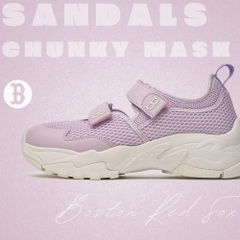 Sandals MLB Korea BigBall Chunky Mask Mary Jane Boston Red Sox Lavender