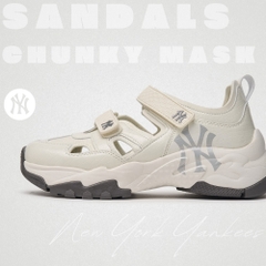Sandals MLB Korea BigBall Chunky Mask Lux New York Yankees White