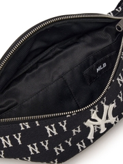 Túi MLB Korea Classic Mono Jacquard Hip Sack New York Yankees Black