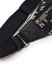 Túi MLB Korea Classic Mono Jacquard Hip Sack New York Yankees Black