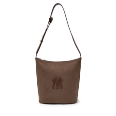 Túi MLB Basic Suede Bucket Bag New York Yankees Brown