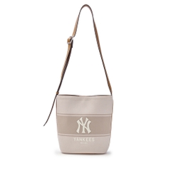 Túi MLB Varsity Lettering Canvas Bucket Bag New York Yankees Cream