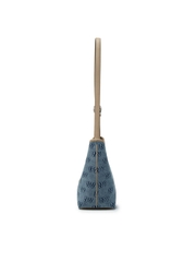 Túi MLB Classic Mono Denim Embossed Bucket Bag New York Yankees Blue