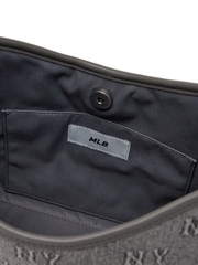 Túi MLB Classic Mono Denim Embossed Bucket Bag New York Yankees Grey