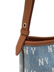 Túi MLB Classic Mono Vintage Denim Mini Bucket Bag New York Yankees Blue