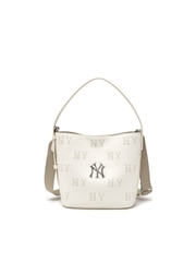 Túi MLB Classic Mono Embossed Bucket Bag New York Yankees Cream