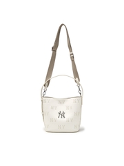 Túi MLB Classic Mono Embossed Bucket Bag New York Yankees Cream