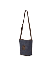 Túi MLB New York Yankees Denim Bucket Bag Indigo