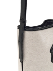 Túi MLB Basic Canvas Mini Bucket Bag New York Yankees Ivory