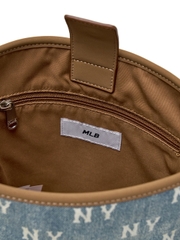 Túi MLB Classic Mono Vintage Denim Bucket Bag New York Yankees Blue