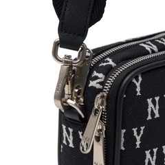 Túi MLB Korea Monogram Jacquard Mini Crossbody New York Yankees Black