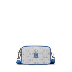Túi MLB Korea Monogram Jacquard Mini Crossbody New York Yankees Sky Blue