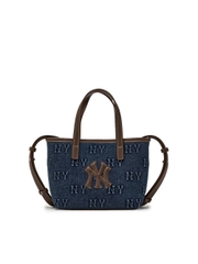 Túi MLB Classic Mono Denim Embossed Mini Crossbody Bag New York Yankees Indigo