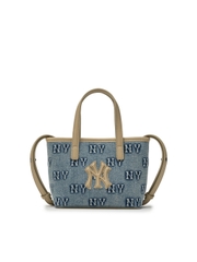 Túi MLB Classic Mono Denim Embossed Mini Crossbody Bag New York Yankees Blue