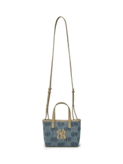 Túi MLB Classic Mono Denim Embossed Mini Crossbody Bag New York Yankees Blue