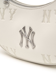 Túi MLB Classic Mono Embossed Mini Crossbody Bag New York Yankees Cream