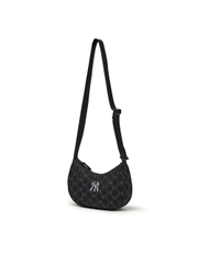 Túi MLB Dia Mono Denim JQD Hobo Bag New York Yankees Black