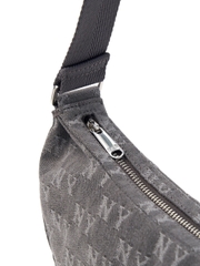 Túi MLB Classic Mono Denim Vintage Hobo Bag New York Yankees Grey