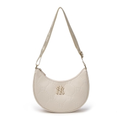 Túi MLB Diamond Embo Hobo Bag New York Yankees Cream
