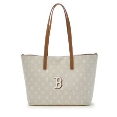 Túi MLB Classic Mono Jacquard Shopper Bag Boston Red Sox Beige
