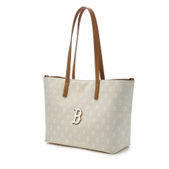 Túi MLB Classic Mono Jacquard Shopper Bag Boston Red Sox Beige