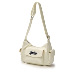 Túi MLB Varsity Nylon Hobo Bag New York Yankees Cream