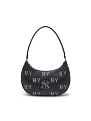 Túi MLB Classic Mono Embossed Hobo Bag New York Yankees Black