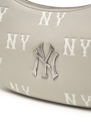 Túi MLB Classic Mono Embossed Hobo Bag New York Yankees Grey