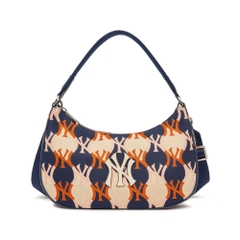 Túi MLB Argyle Monogram Strap Hobo Bag New York Yankees D.Navy
