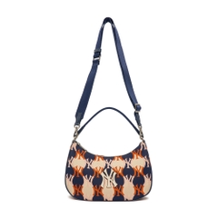 Túi MLB Argyle Monogram Strap Hobo Bag New York Yankees D.Navy