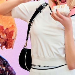 Túi MLB Basic PU Round Mini Crossbody Boston Red Sox Ivory