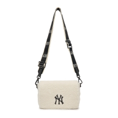 Túi MLB Basic Small Logo Fleece Crossbody New York Yankees Cream
