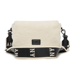 Túi MLB Basic Small Logo Fleece Crossbody New York Yankees Cream