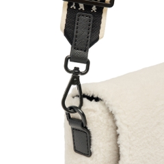 Túi MLB Basic Small Logo Fleece Crossbody New York Yankees Cream