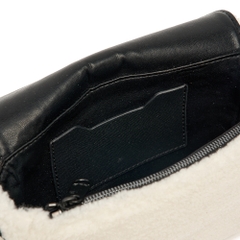 Túi MLB Basic Small Logo Fleece Crossbody New York Yankees Cream