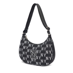 Túi MLB Classic Monogram Jacquard Large Hobo Bag New York Yankees Black