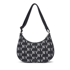 Túi MLB Classic Monogram Jacquard Large Hobo Bag New York Yankees Black
