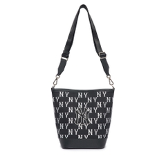 Túi MLB Big Classic Monogram Jacquard New Bucket Bag New York Yankees Black