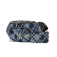 Túi MLB Checkerboard Jacquard Hip Sack New York Yankees D.Navy