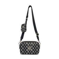 Túi MLB Classic Monogram PU Emboss Mini Crossbody New York Yankees Black