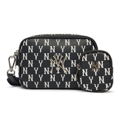 Túi MLB Classic Monogram PU Emboss Mini Crossbody New York Yankees Black