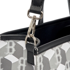 Túi MLB Cube Monogram Medium Tote Bag Boston Red Sox Grey