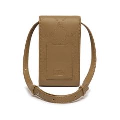 Túi MLB Dia Monogram Embo Phone Pouch New York Yankees Beige