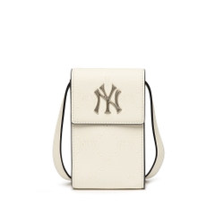 Túi MLB Dia Monogram Embo Phone Pouch New York Yankees Cream