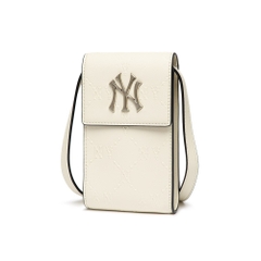 Túi MLB Dia Monogram Embo Phone Pouch New York Yankees Cream