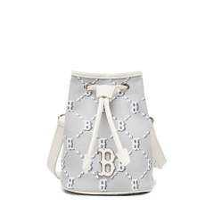 Túi MLB Dia Monogram Jacquard Mini Bucket Bag Boston Red Sox Grey
