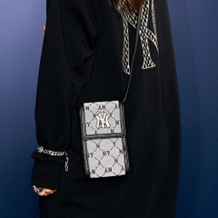 Túi MLB Dia Monogram Phone Pouch New York Yankees Grey