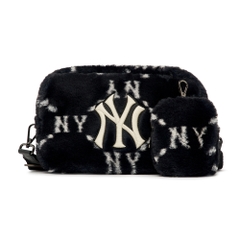 Túi MLB Diamond Monogram Fur Crossbody Bag New York Yankees Black