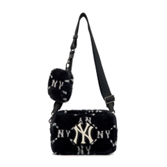 Túi MLB Diamond Monogram Fur Crossbody Bag New York Yankees Black