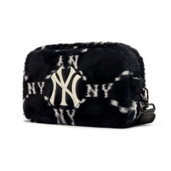 Túi MLB Diamond Monogram Fur Crossbody Bag New York Yankees Black